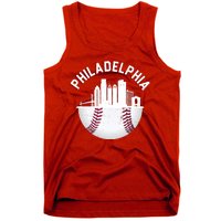 Vintage Philadelphia Baseball Retro Skyline Tank Top