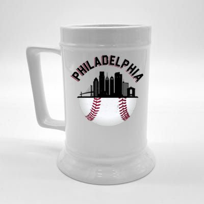 Vintage Philadelphia Baseball Retro Skyline Beer Stein