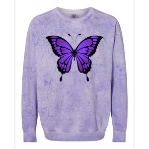 Vibrant Purple Butterfly Colorblast Crewneck Sweatshirt