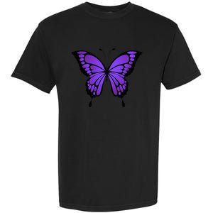 Vibrant Purple Butterfly Garment-Dyed Heavyweight T-Shirt