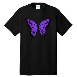 Vibrant Purple Butterfly Tall T-Shirt