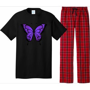 Vibrant Purple Butterfly Pajama Set