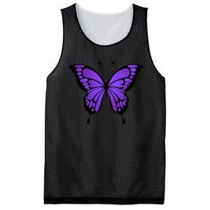 Vibrant Purple Butterfly Mesh Reversible Basketball Jersey Tank