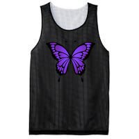 Vibrant Purple Butterfly Mesh Reversible Basketball Jersey Tank