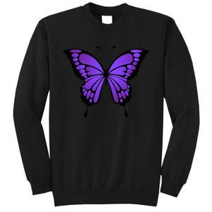 Vibrant Purple Butterfly Tall Sweatshirt