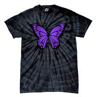 Vibrant Purple Butterfly Tie-Dye T-Shirt