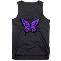 Vibrant Purple Butterfly Tank Top