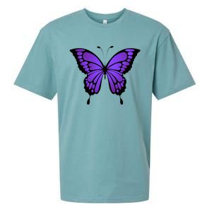 Vibrant Purple Butterfly Sueded Cloud Jersey T-Shirt