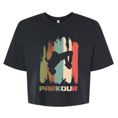 Vintage Parkour Boy Parkour Lovers Bella+Canvas Jersey Crop Tee