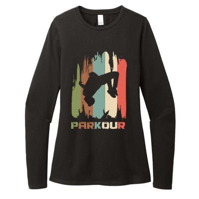 Vintage Parkour Boy Parkour Lovers Womens CVC Long Sleeve Shirt