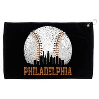 Vintage Philadelphia Cityscape Baseball Lover Player Fans Grommeted Golf Towel