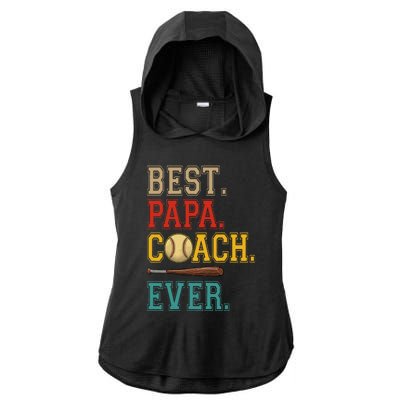 Vintage Papa Coach Ever Costume Baseball Player Coach Ladies PosiCharge Tri-Blend Wicking Draft Hoodie Tank