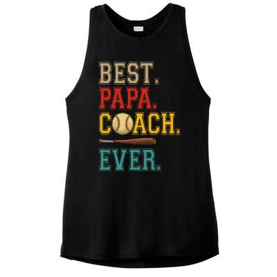 Vintage Papa Coach Ever Costume Baseball Player Coach Ladies PosiCharge Tri-Blend Wicking Tank