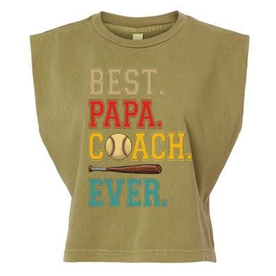 Vintage Papa Coach Ever Costume Baseball Player Coach Garment-Dyed Women's Muscle Tee