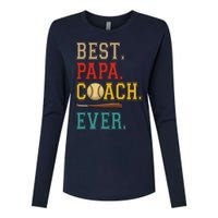 Vintage Papa Coach Ever Costume Baseball Player Coach Womens Cotton Relaxed Long Sleeve T-Shirt