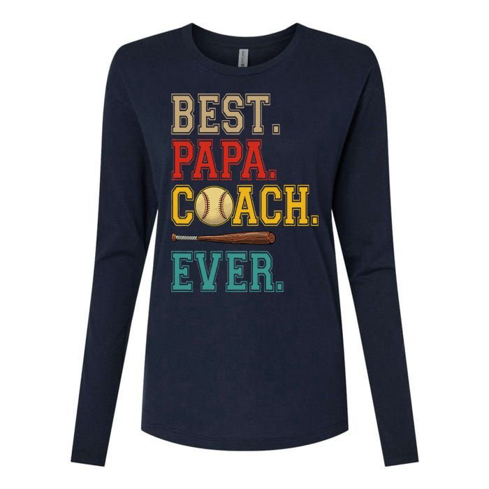 Vintage Papa Coach Ever Costume Baseball Player Coach Womens Cotton Relaxed Long Sleeve T-Shirt