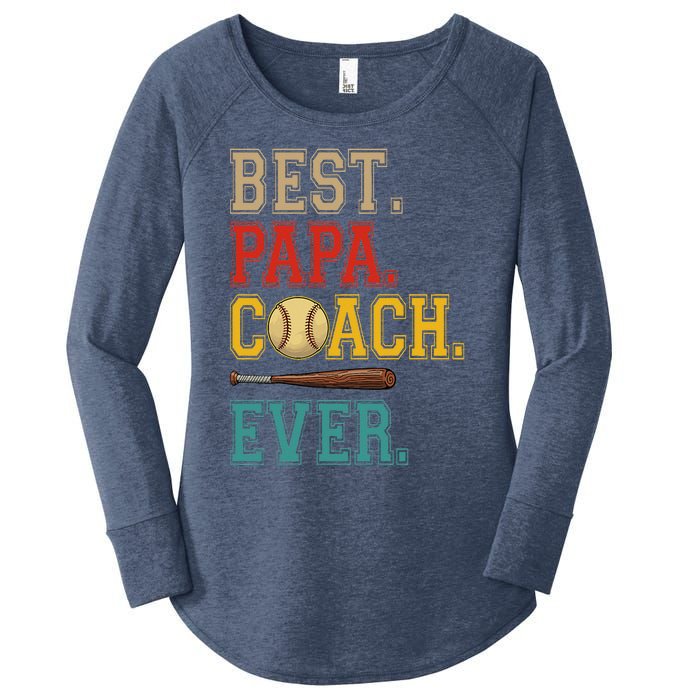 Vintage Papa Coach Ever Costume Baseball Player Coach Women's Perfect Tri Tunic Long Sleeve Shirt