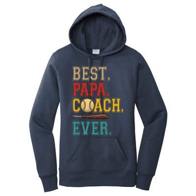 Vintage Papa Coach Ever Costume Baseball Player Coach Women's Pullover Hoodie