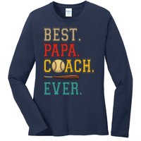 Vintage Papa Coach Ever Costume Baseball Player Coach Ladies Long Sleeve Shirt