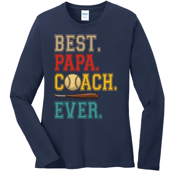 Vintage Papa Coach Ever Costume Baseball Player Coach Ladies Long Sleeve Shirt