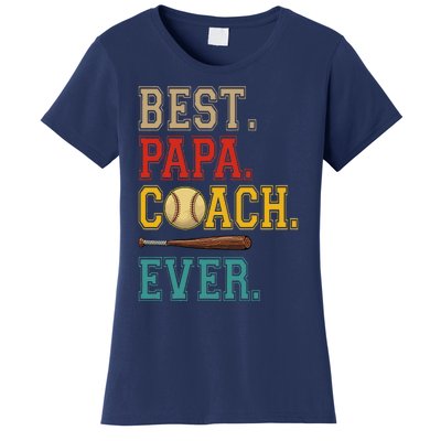 Vintage Papa Coach Ever Costume Baseball Player Coach Women's T-Shirt