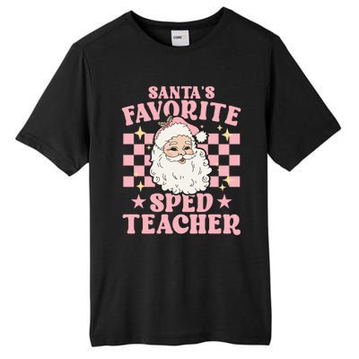 Vintage Pink Christmas Santas Favorite Sped Teacher Cute Gift Tall Fusion ChromaSoft Performance T-Shirt