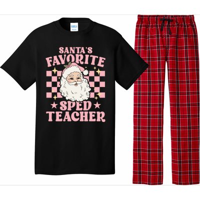 Vintage Pink Christmas Santas Favorite Sped Teacher Cute Gift Pajama Set