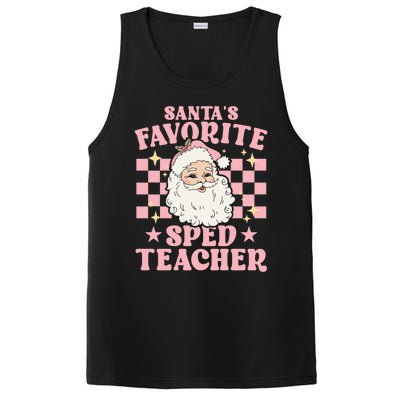 Vintage Pink Christmas Santas Favorite Sped Teacher Cute Gift PosiCharge Competitor Tank