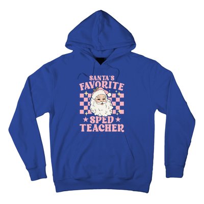 Vintage Pink Christmas Santas Favorite Sped Teacher Cute Gift Hoodie