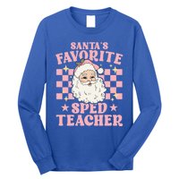 Vintage Pink Christmas Santas Favorite Sped Teacher Cute Gift Long Sleeve Shirt