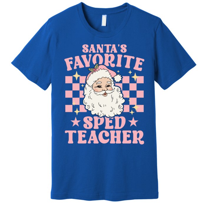 Vintage Pink Christmas Santas Favorite Sped Teacher Cute Gift Premium T-Shirt