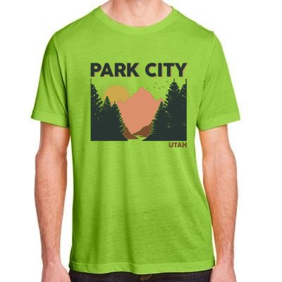 Vintage Park City Utah Mountain Forest Adult ChromaSoft Performance T-Shirt