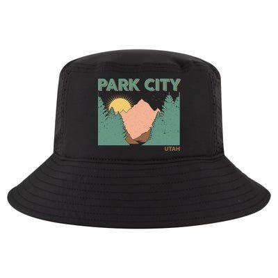 Vintage Park City Utah Mountain Forest Cool Comfort Performance Bucket Hat