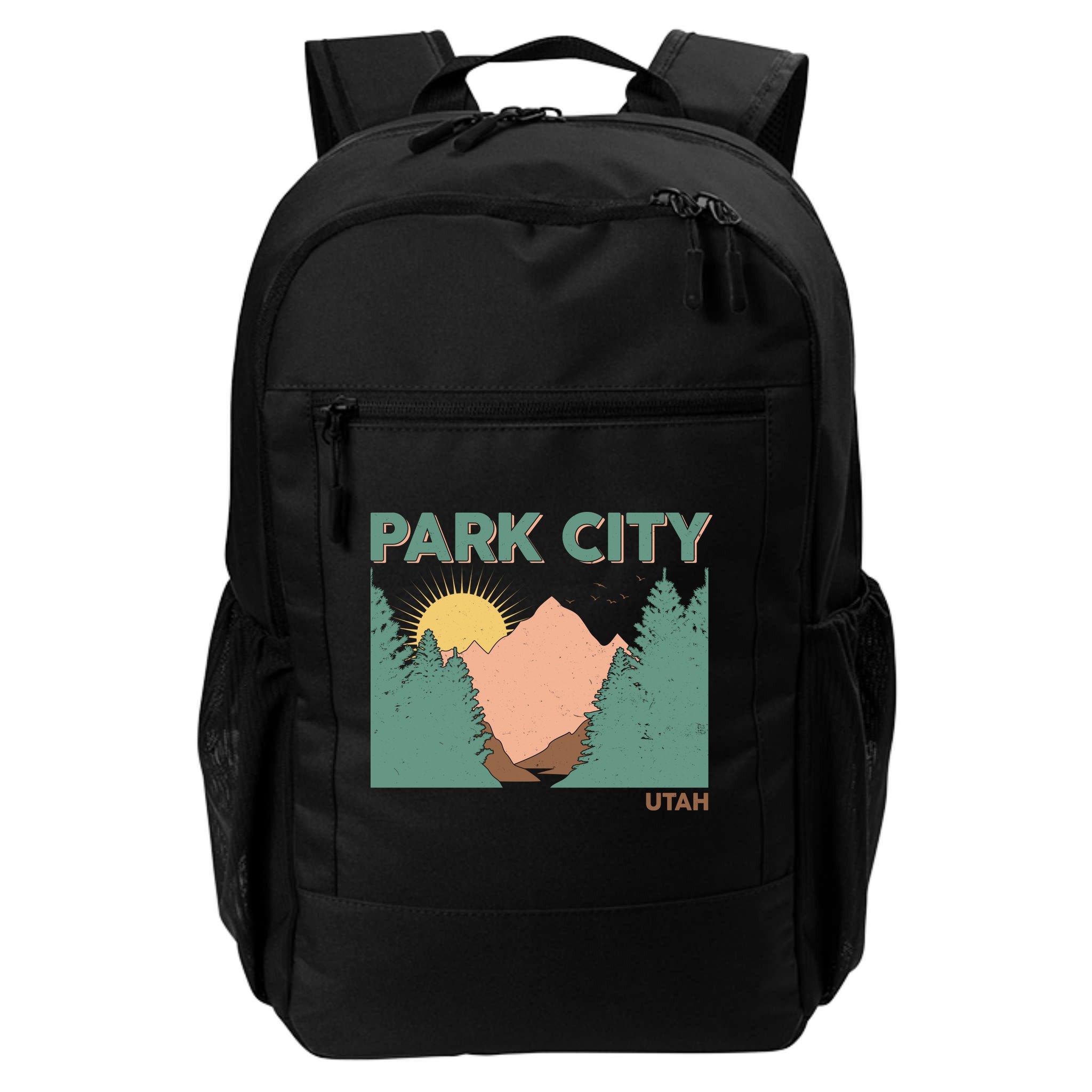 Vintage Park City Utah Mountain Forest Backpack