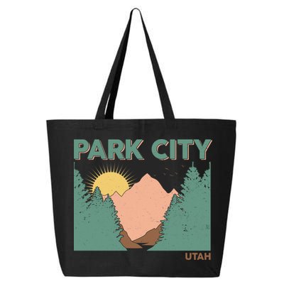 Vintage Park City Utah Mountain Forest 25L Jumbo Tote