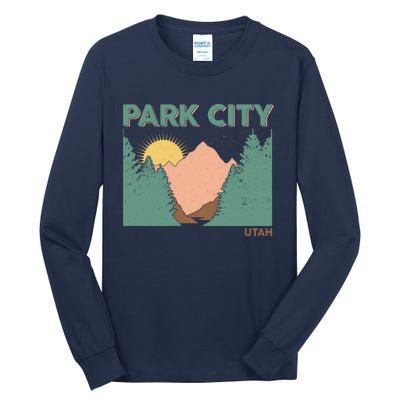 Vintage Park City Utah Mountain Forest Tall Long Sleeve T-Shirt