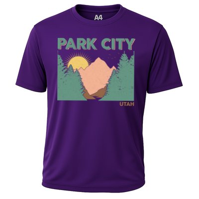 Vintage Park City Utah Mountain Forest Performance Shirt