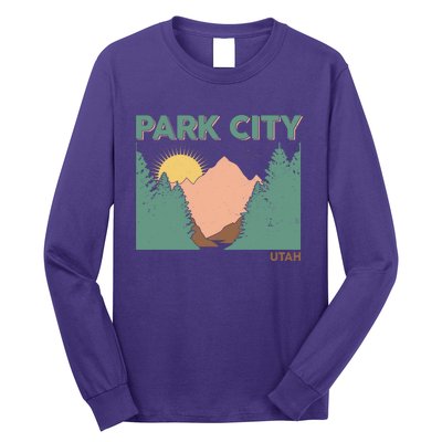 Vintage Park City Utah Mountain Forest Long Sleeve Shirt