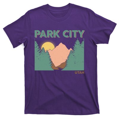 Vintage Park City Utah Mountain Forest T-Shirt