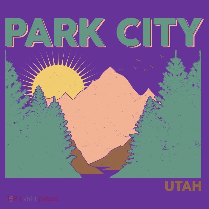 Vintage Park City Utah Mountain Forest T-Shirt