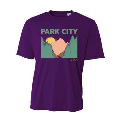 Vintage Park City Utah Mountain Forest Performance Sprint T-Shirt