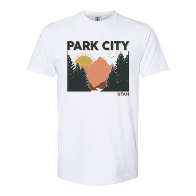 Vintage Park City Utah Mountain Forest Softstyle® CVC T-Shirt