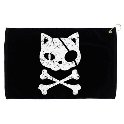 Vintage Pirate Cat Kitten Halloween Skull Cross Bones Grommeted Golf Towel