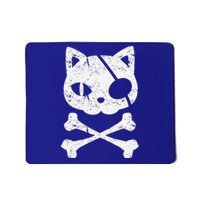 Vintage Pirate Cat Kitten Halloween Skull Cross Bones Mousepad