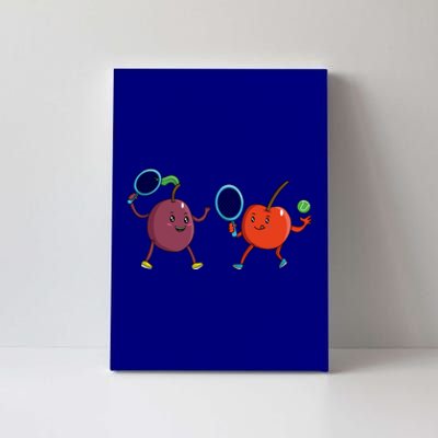 Veggie Power Cherry Tennis Plum Tennis Funny Cherry Gift Canvas