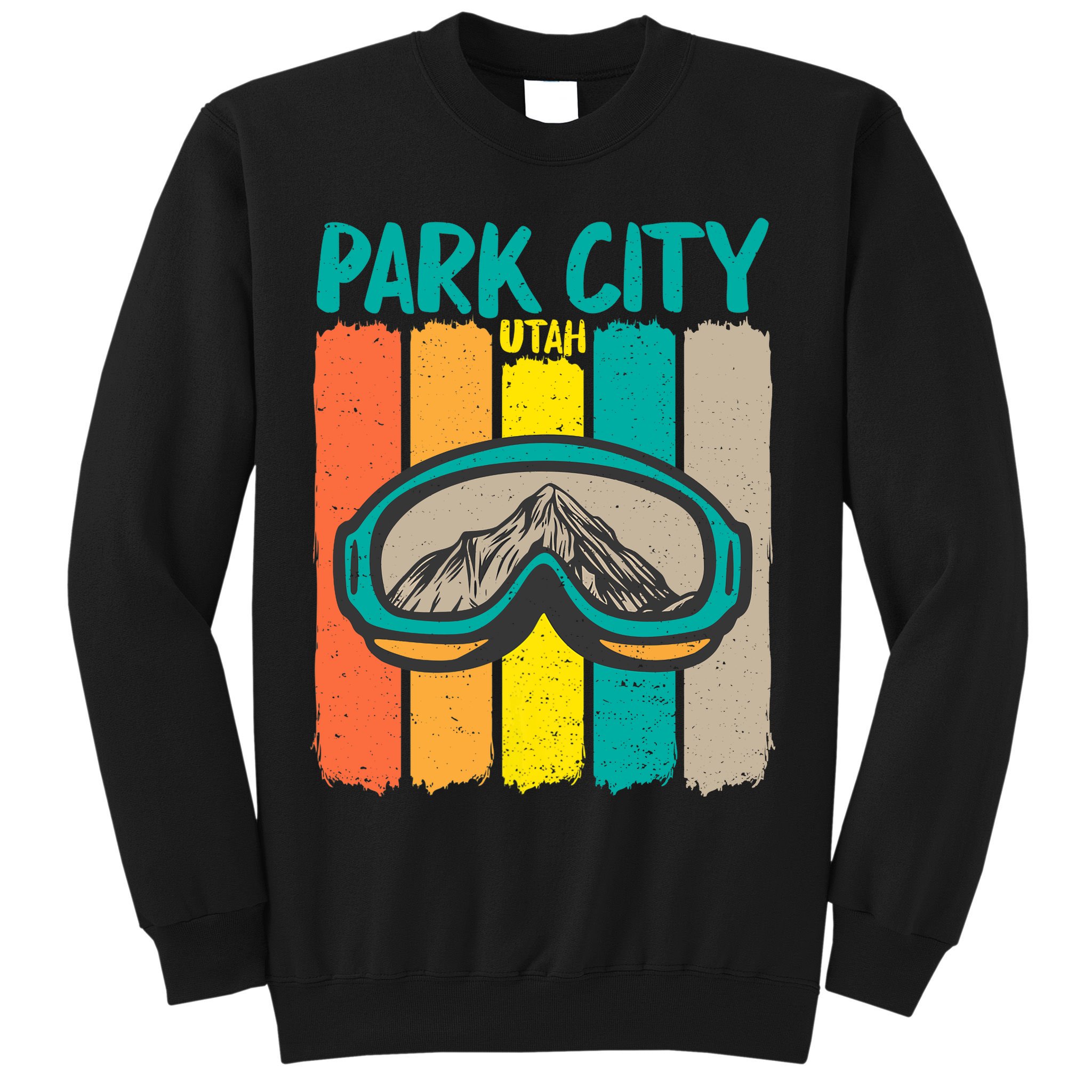 Vintage Park City Utah Skiing Snowboarding Premium Sweatshirt