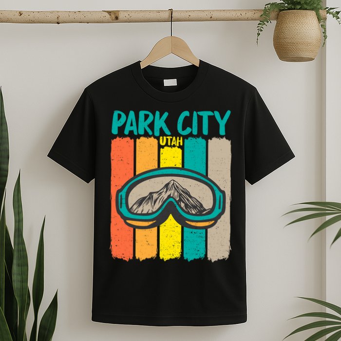 Vintage Park City Utah Skiing Snowboarding Premium T-Shirt