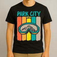 Vintage Park City Utah Skiing Snowboarding Premium T-Shirt