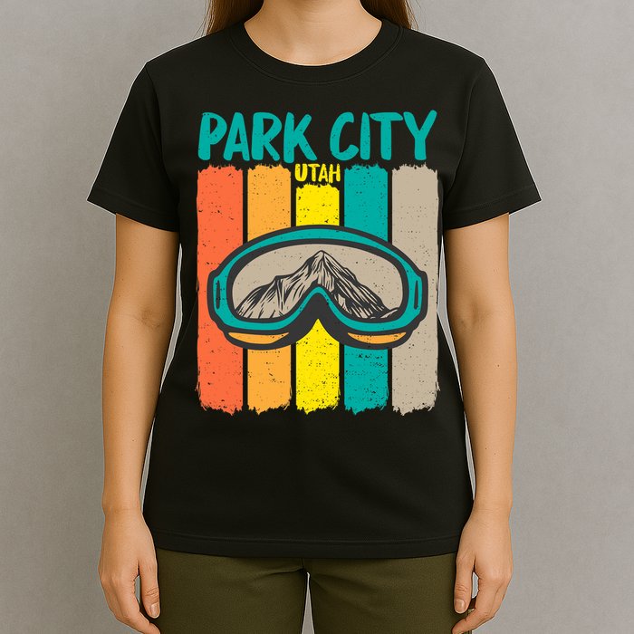 Vintage Park City Utah Skiing Snowboarding Premium T-Shirt