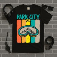 Vintage Park City Utah Skiing Snowboarding Premium T-Shirt